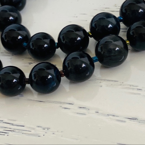 Natural stoneblue Tiger eye necklace - Picture 3 of 5